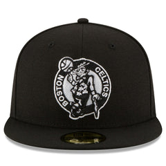 New Era Boston Celtics Black & White Logo 59FIFTY Fitted Hat