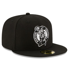New Era Boston Celtics Black & White Logo 59FIFTY Fitted Hat