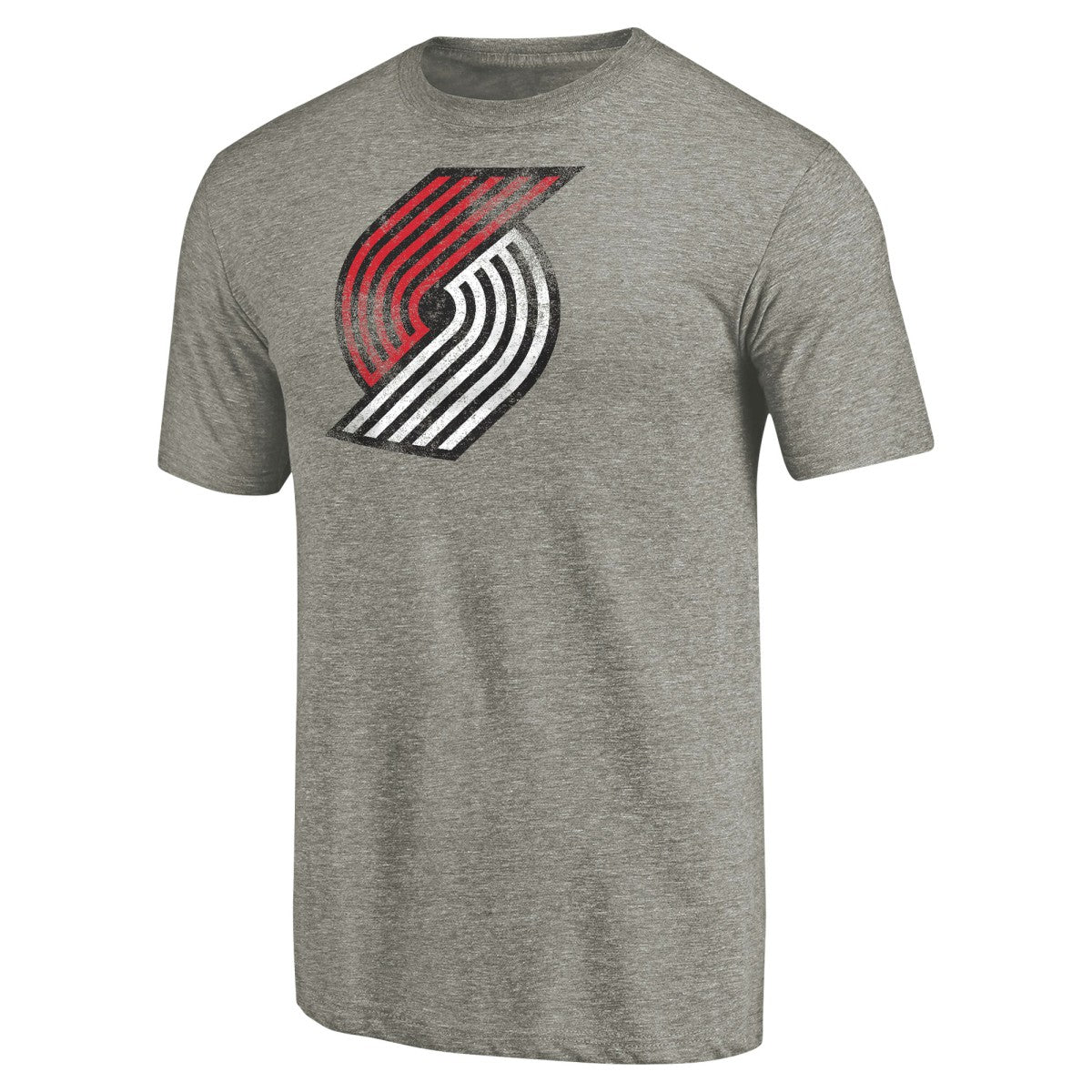 Portland Trail Blazers Distressed Team Logo Tri-Blend T-Shirt