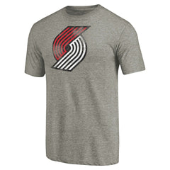 Portland Trail Blazers Distressed Team Logo Tri-Blend T-Shirt