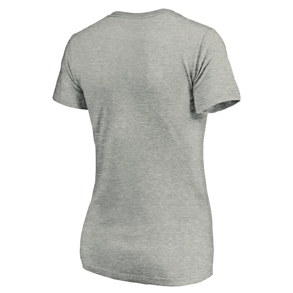 Ash Atlanta Braves Women's Forbes V-Neck T-Shirt