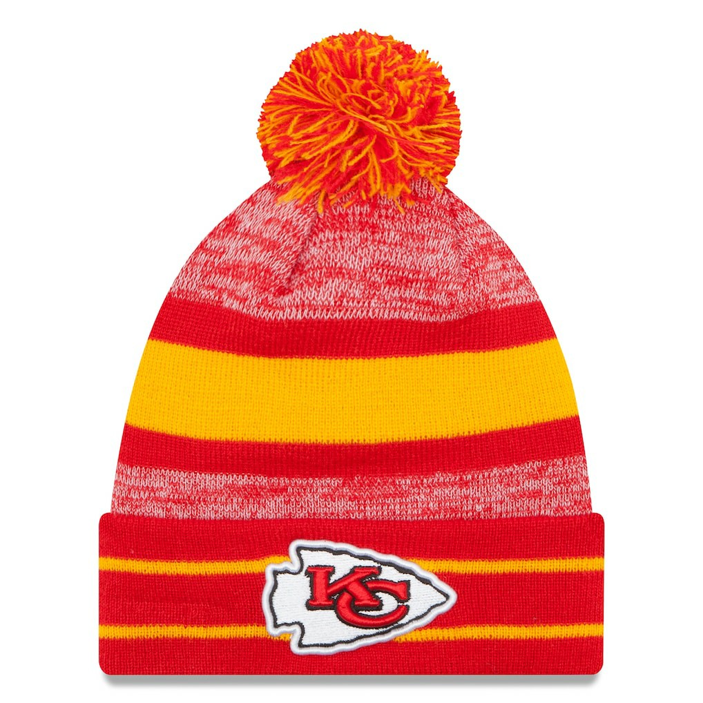 Team Logo Cuffed Knit Hat with Pom - Kansas City Chiefs Hats