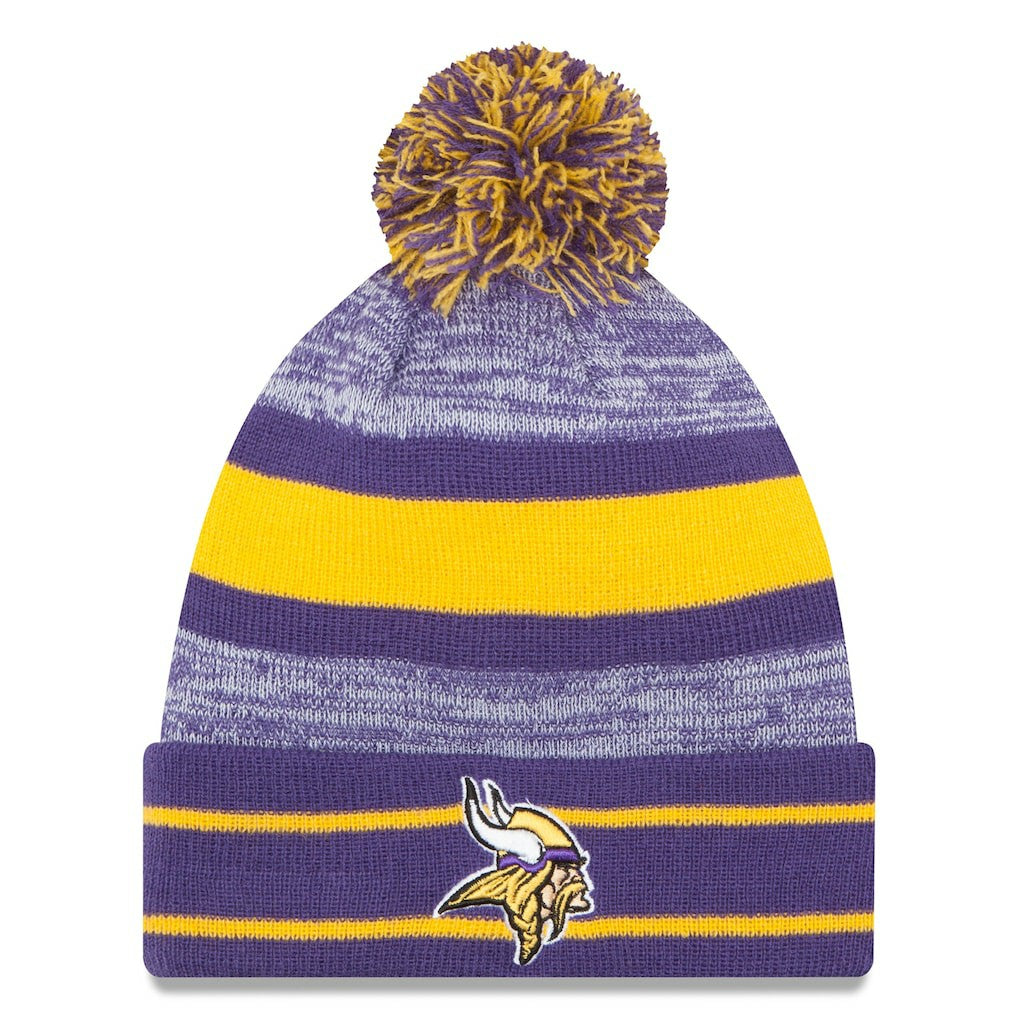Team Logo Cuffed Knit Hat with Pom - Minnesota Vikings Hats
