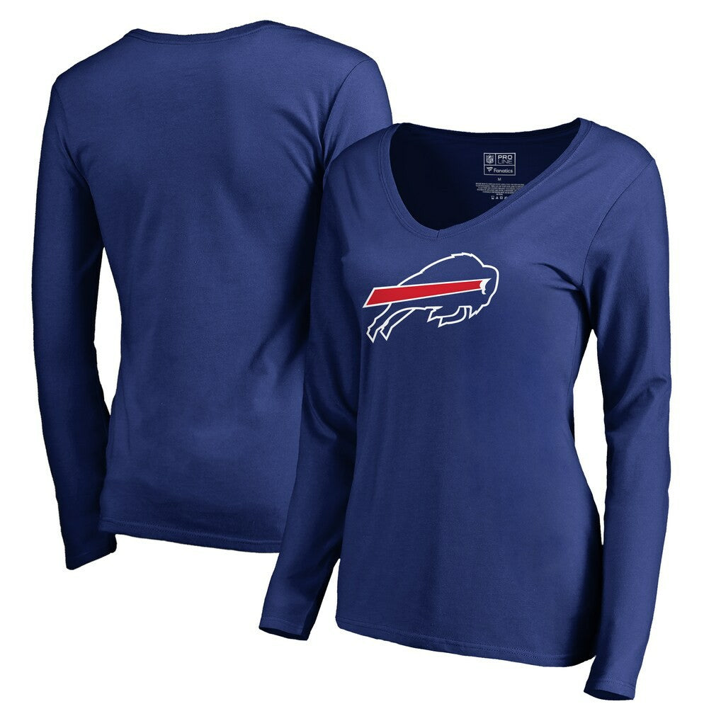 Women's Primary Logo V-Neck Long-Sleeve T-Shirt - Buffalo Bills T-shirts