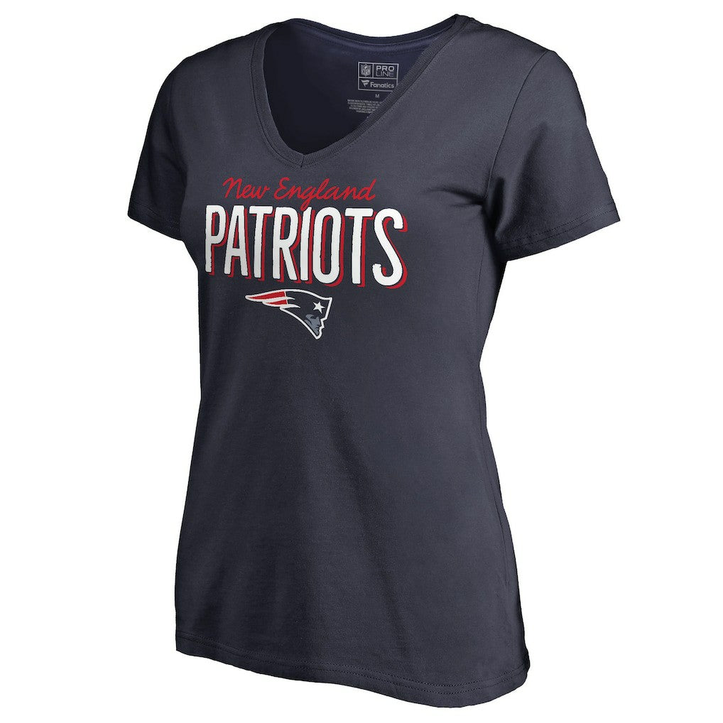 Women's Nostalgia V-Neck T-Shirt - New England Patriots T-shirts