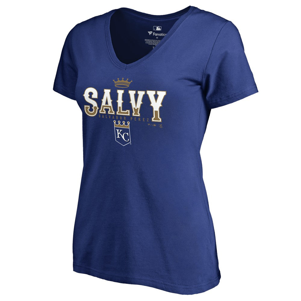 Royal Salvador Perez Kansas City Royals Women's Player Hometown Collection V-Neck T-Shirt