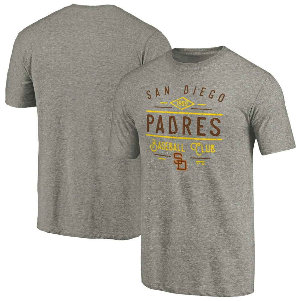 Gray San Diego Padres Cooperstown Collection Doubleday Tri-Blend T-Shirt