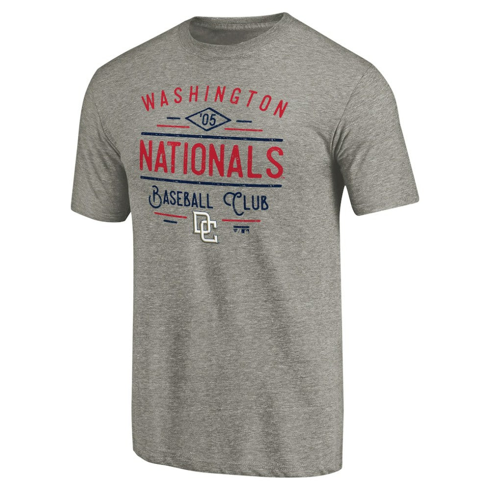 Gray Washington Nationals Cooperstown Collection Doubleday Tri-Blend T-Shirt