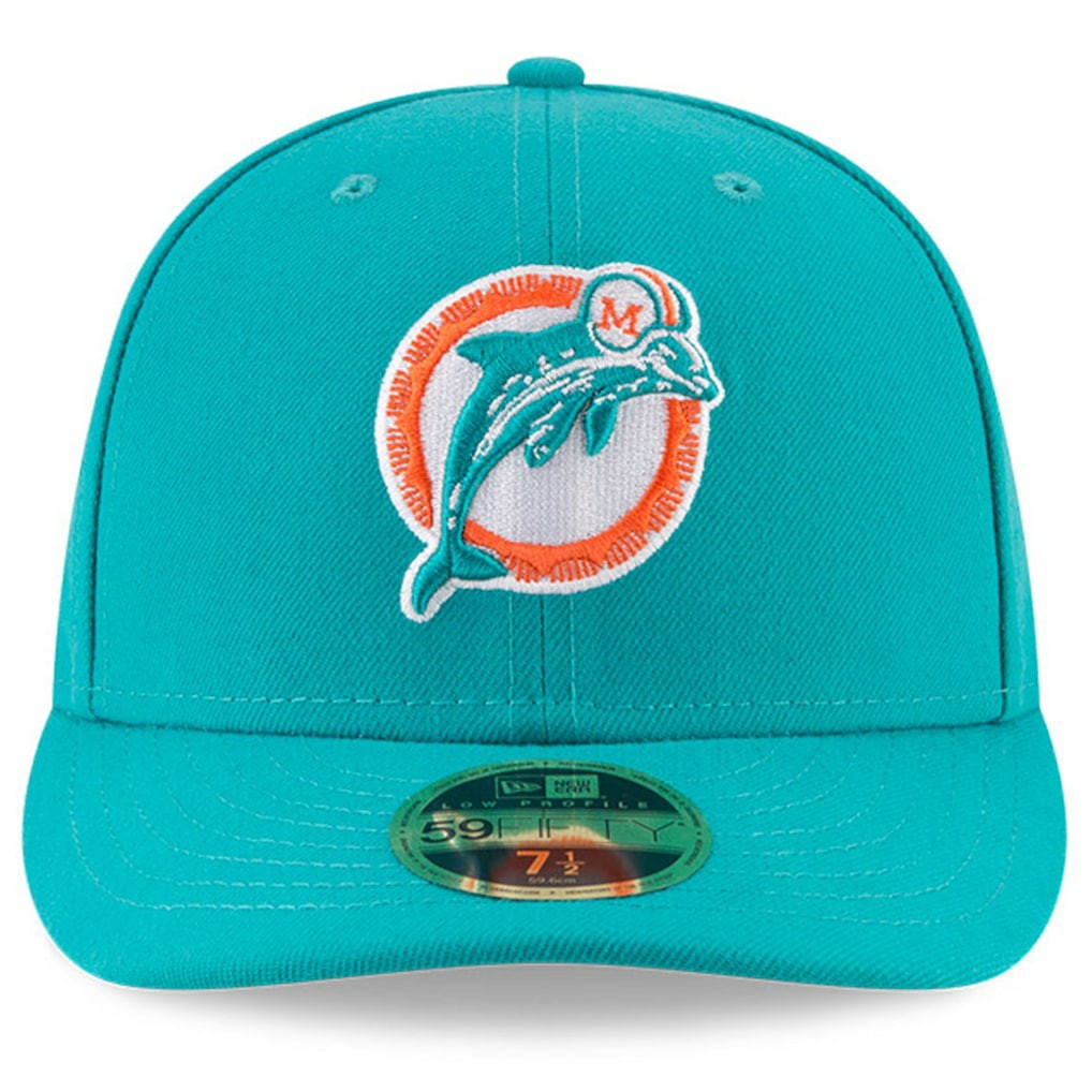 Omaha Throwback Low Profile 59FIFTY Fitted Hat - Miami Dolphins Hats