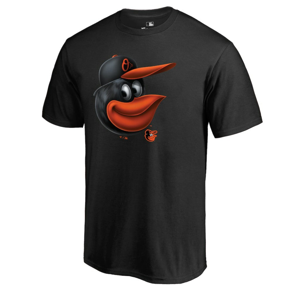 Black Baltimore Orioles Midnight Mascot Logo T-Shirt
