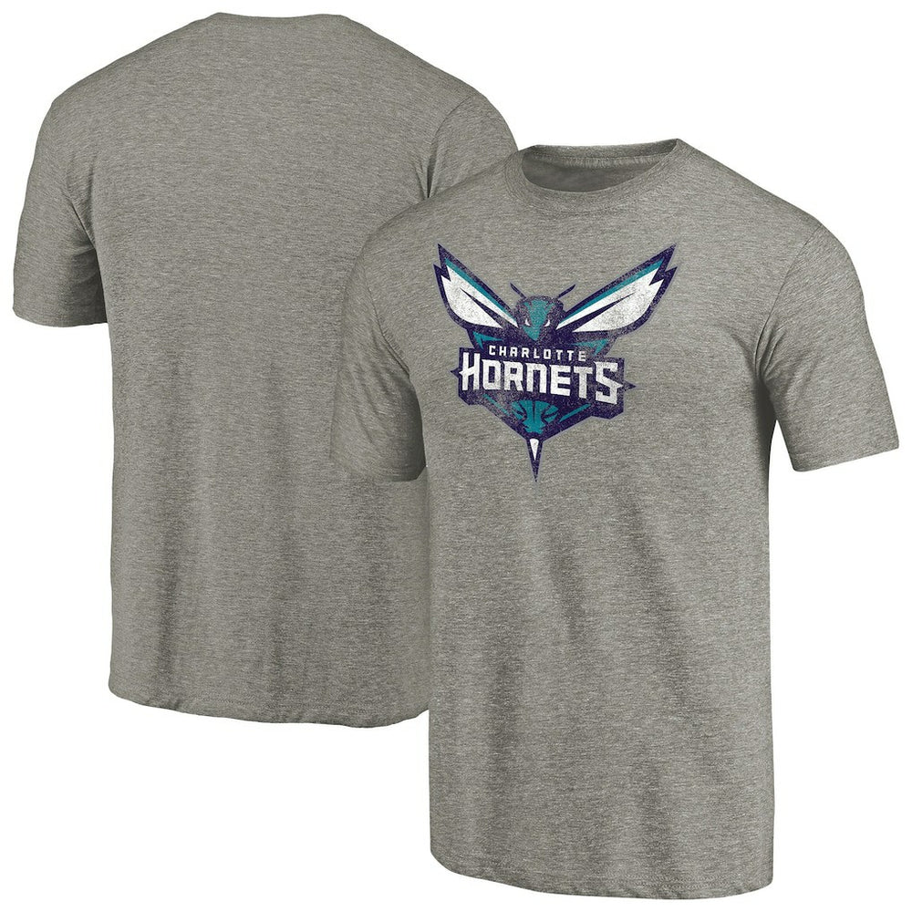 Charlotte Hornets Distressed Team Logo Tri-Blend T-Shirt