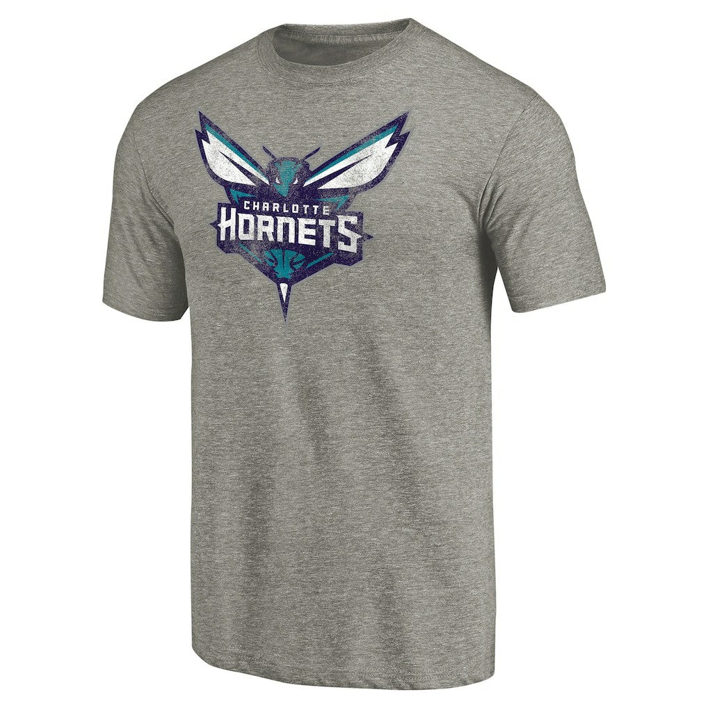 Charlotte Hornets Distressed Team Logo Tri-Blend T-Shirt