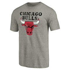 Chicago Bulls Distressed Team Logo Tri-Blend T-Shirt sale