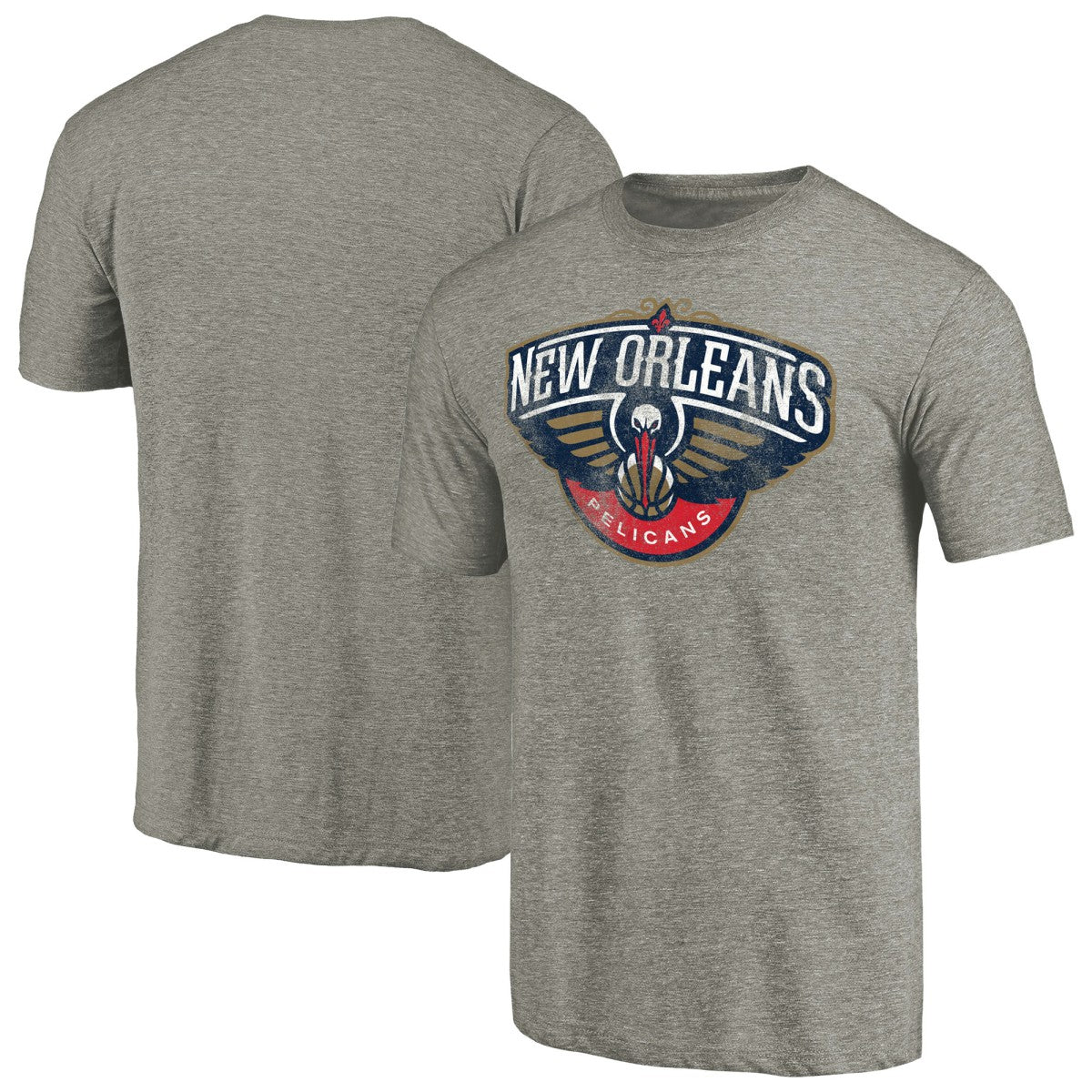 New Orleans Pelicans Distressed Team Logo Tri-Blend T-Shirt