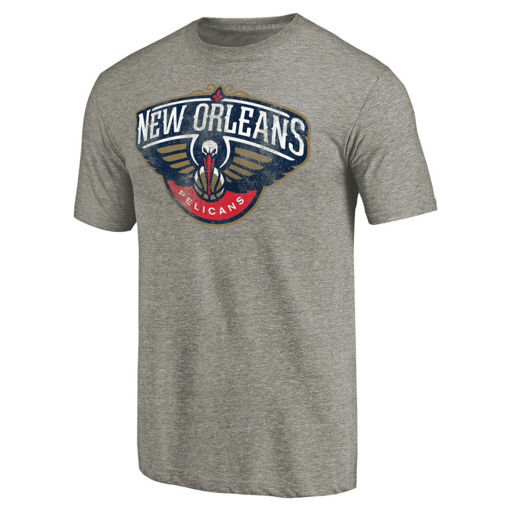 New Orleans Pelicans Distressed Team Logo Tri-Blend T-Shirt