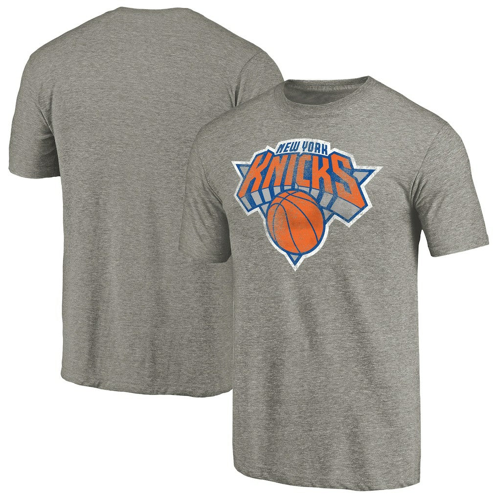 New York Knicks Distressed Team Logo Tri-Blend T-Shirt