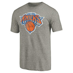 New York Knicks Distressed Team Logo Tri-Blend T-Shirt