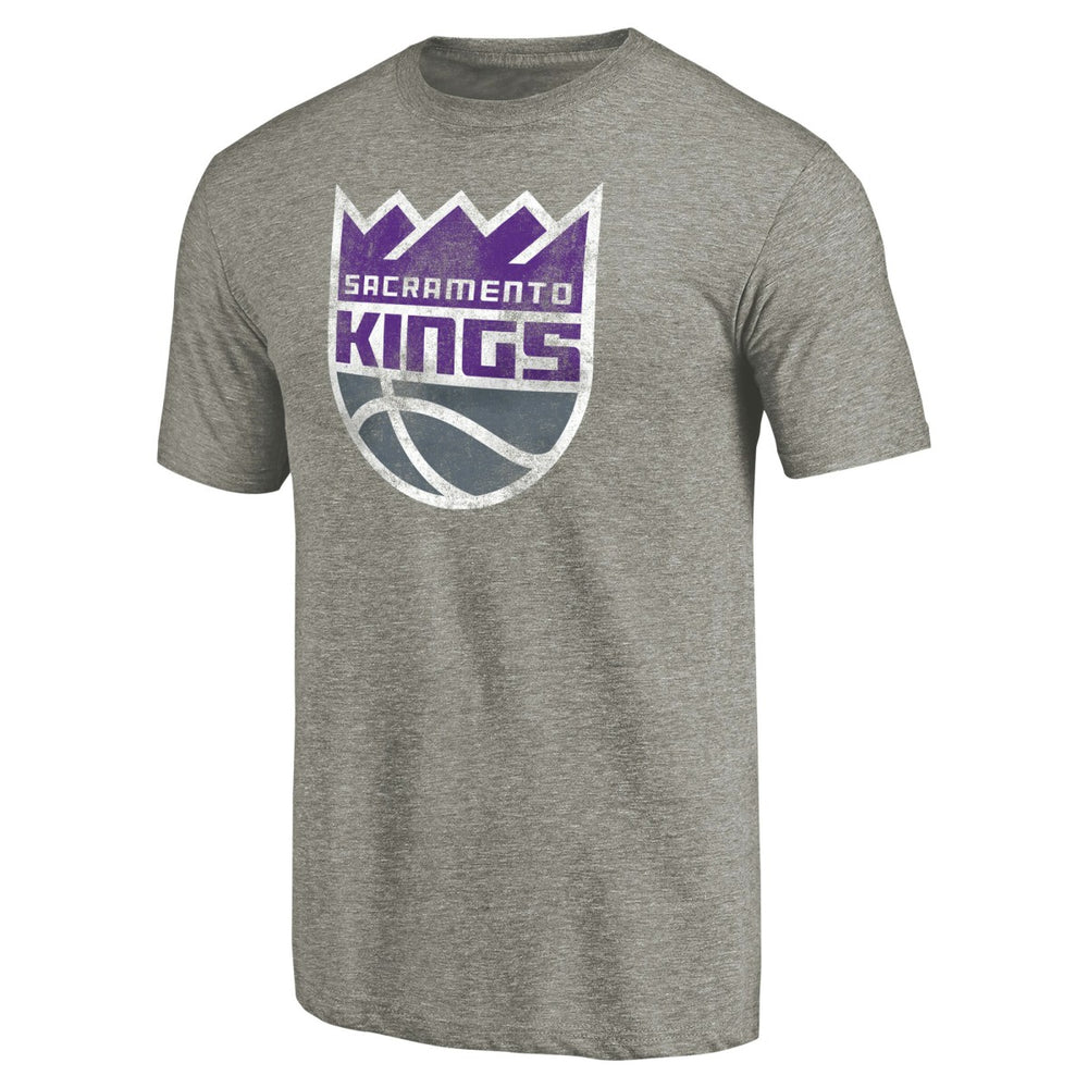 Sacramento Kings Distressed Team Logo Tri-Blend T-Shirt