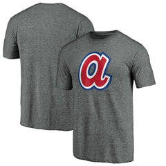 Ash Atlanta Braves Cooperstown Collection Forbes Tri-Blend T-Shirt