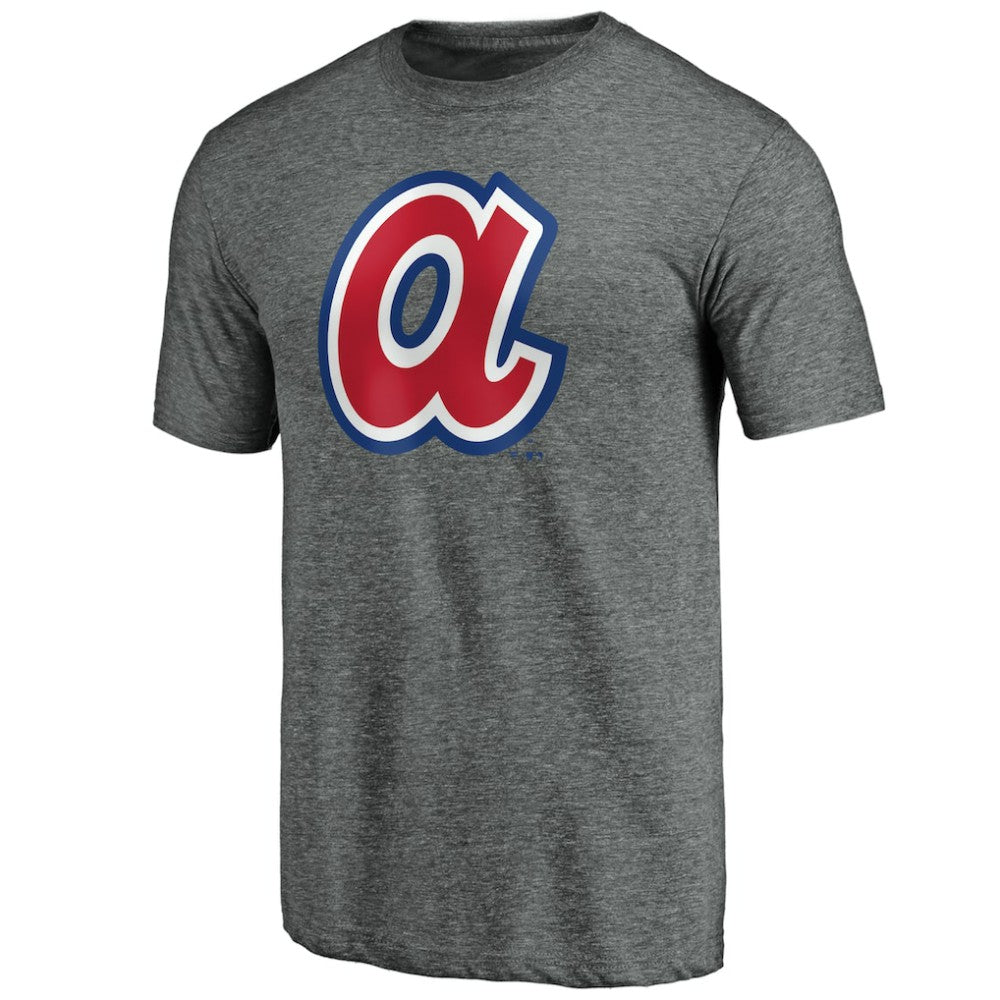 Ash Atlanta Braves Cooperstown Collection Forbes Tri-Blend T-Shirt