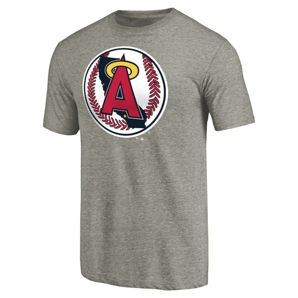 Ash Los Angeles Angels Cooperstown Collection Forbes Tri-Blend T-Shirt