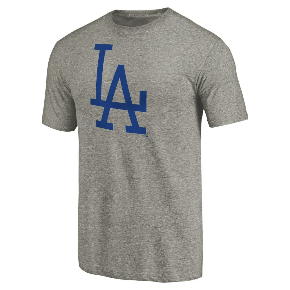 Ash Los Angeles Dodgers Cooperstown Collection Forbes Tri-Blend T-Shirt