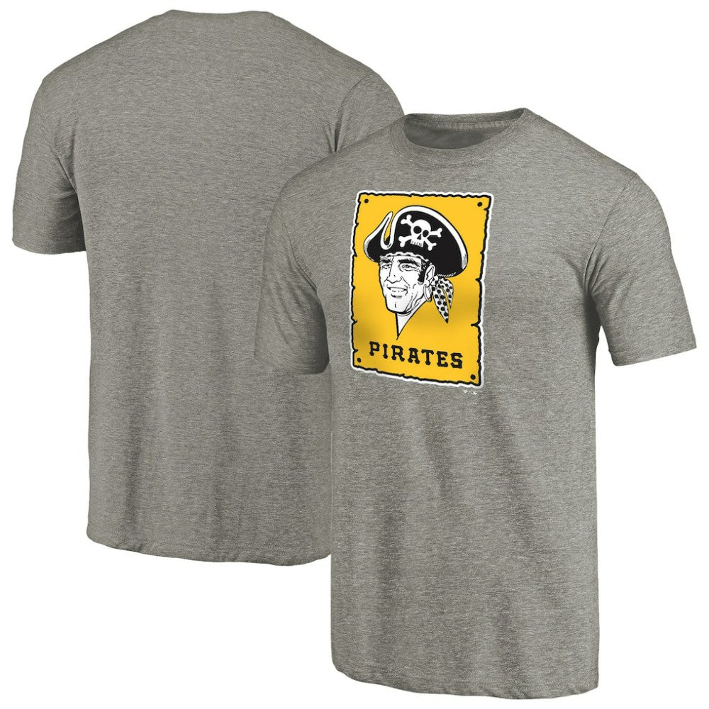 Ash Pittsburgh Pirates Cooperstown Collection Forbes Tri-Blend T-Shirt