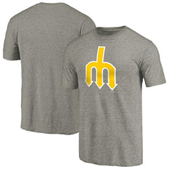 Ash Seattle Mariners Cooperstown Collection Forbes Tri-Blend T-Shirt