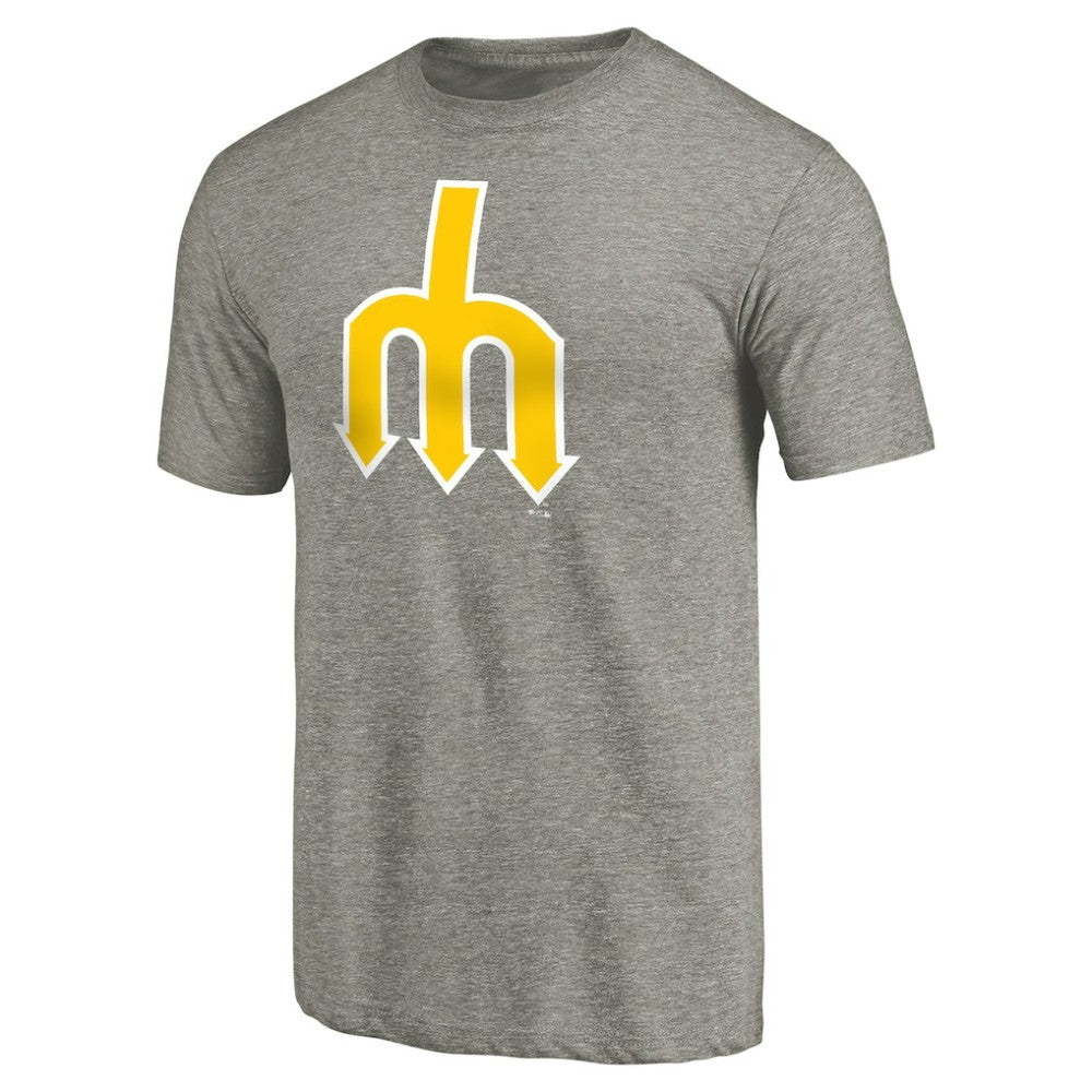 Ash Seattle Mariners Cooperstown Collection Forbes Tri-Blend T-Shirt