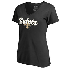 Women's Freehand V-Neck T-Shirt - New Orleans Saints T-shirts