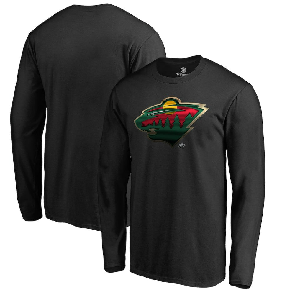 NHL Minnesota Wild Midnight Mascot Long Sleeve T-Shirt