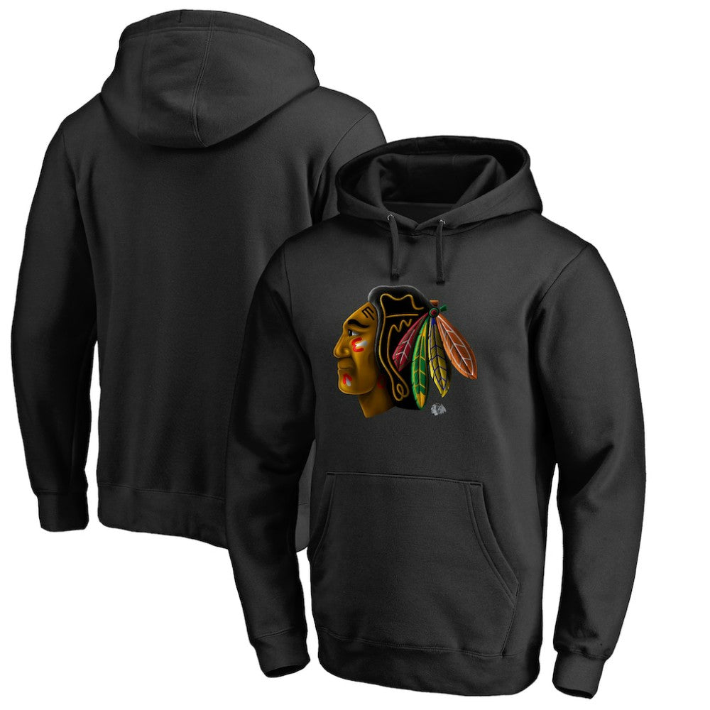 NHL Chicago Blackhawks Midnight Mascot Pullover Hoodie