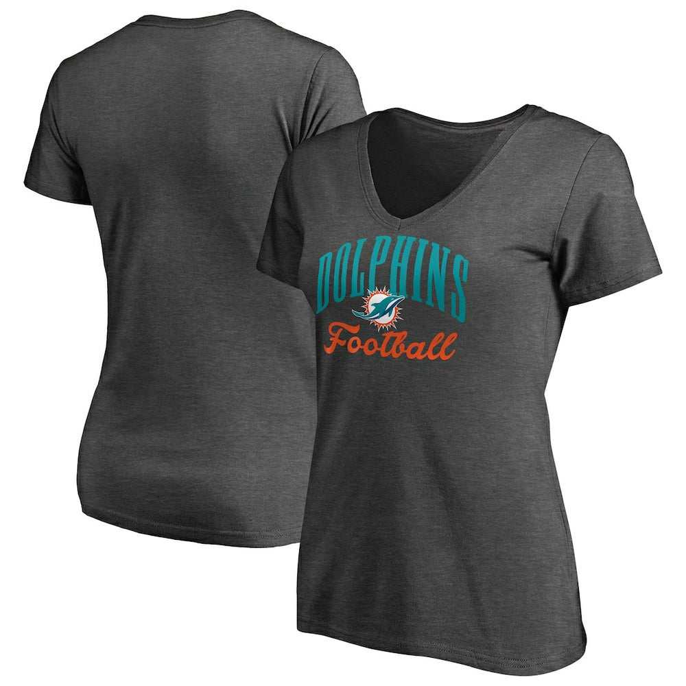 Women's Victory Script V-Neck T-Shirt - Miami Dolphins T-shirts