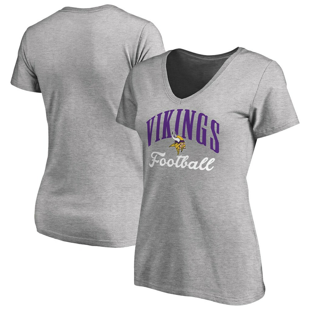Women's Victory Script V-Neck T-Shirt - Minnesota Vikings T-shirts