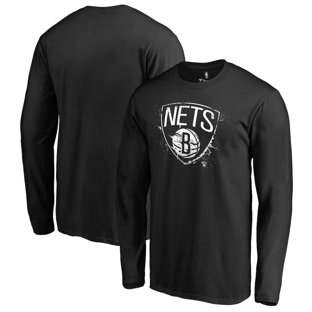 Brooklyn Nets Splatter Logo Long Sleeve T-Shirt