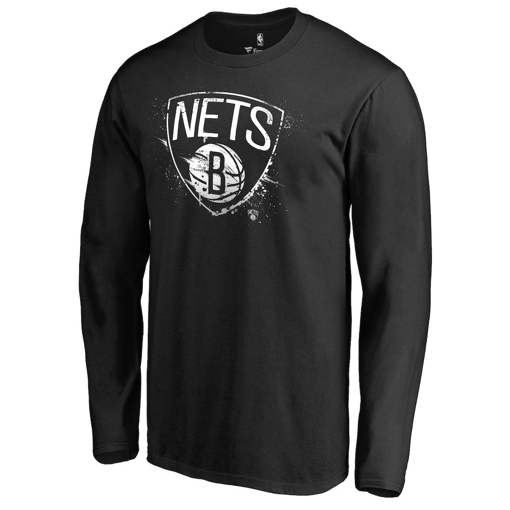 Brooklyn Nets Splatter Logo Long Sleeve T-Shirt
