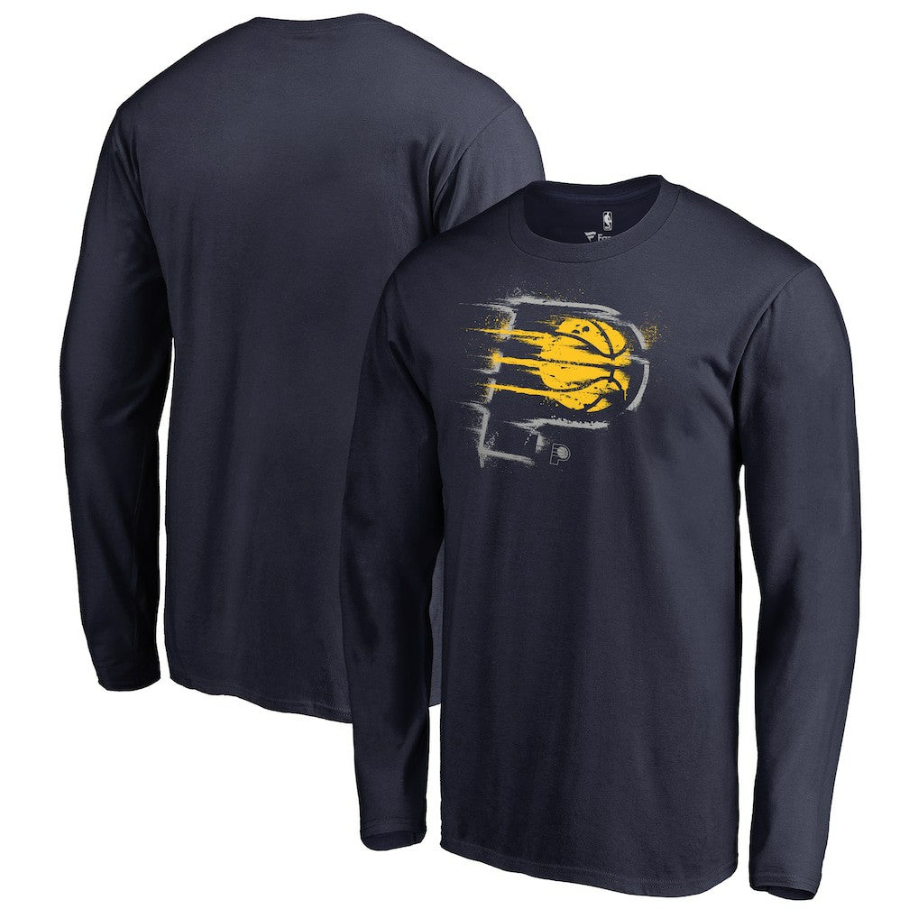 Indiana Pacers Splatter Logo Long Sleeve T-Shirt