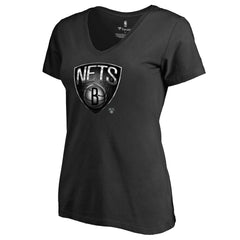 Brooklyn Nets Women's Midnight Mascot V-Neck T-Shirt