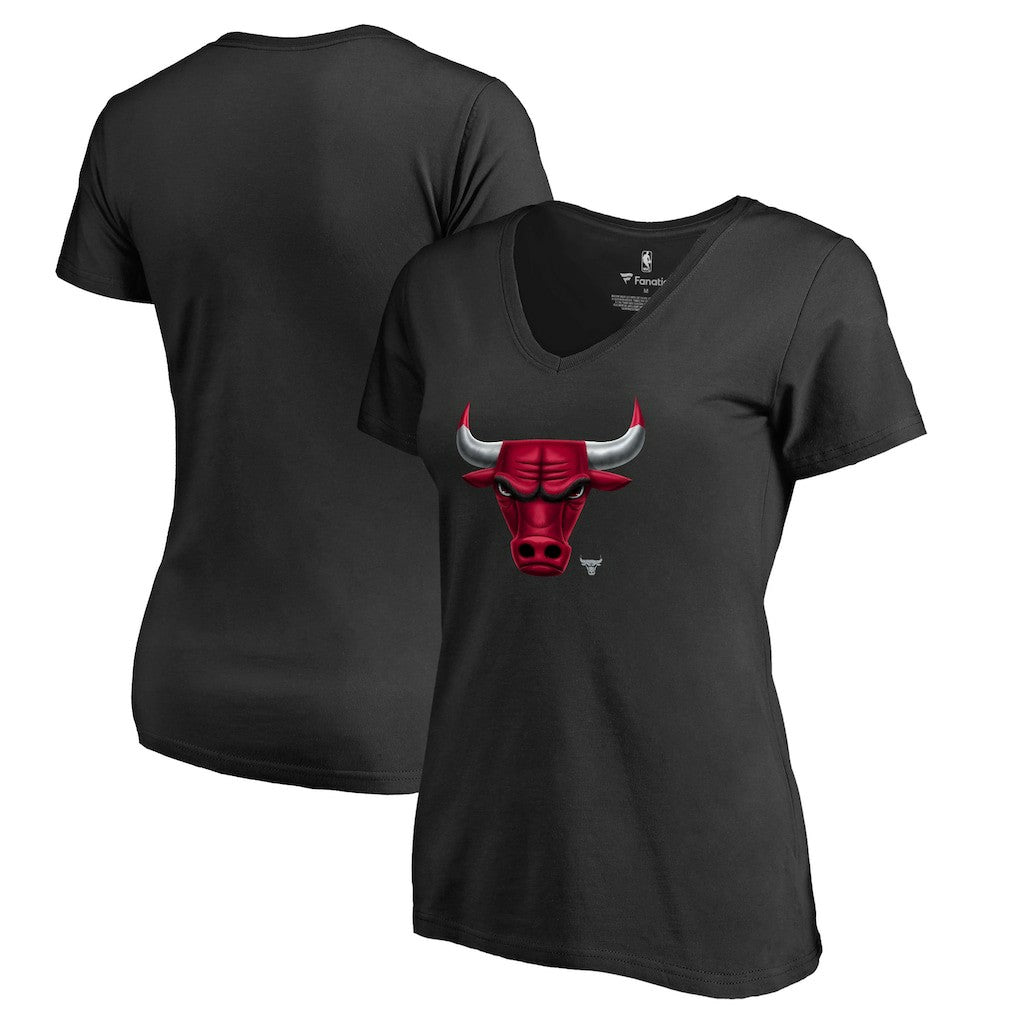 Chicago Bulls Women's Midnight Mascot V-Neck T-Shirt sale