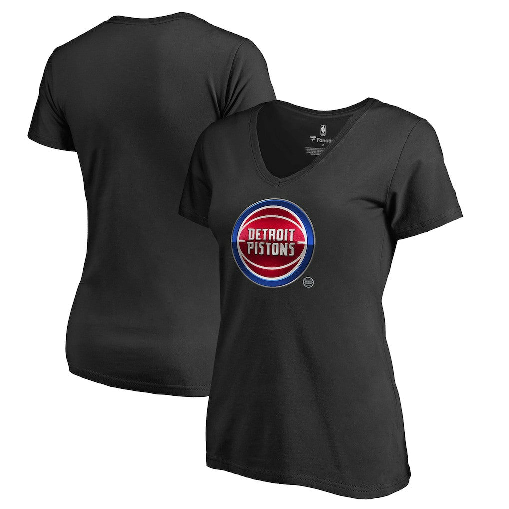 Detroit Pistons Women's Midnight Mascot V-Neck T-Shirt sale