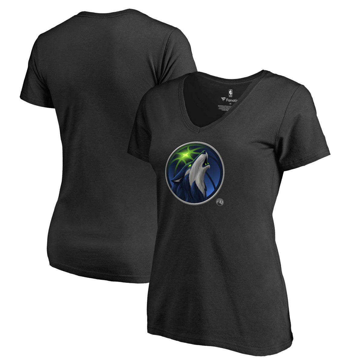 Minnesota Timberwolves Women's Midnight Mascot V-Neck T-Shirt