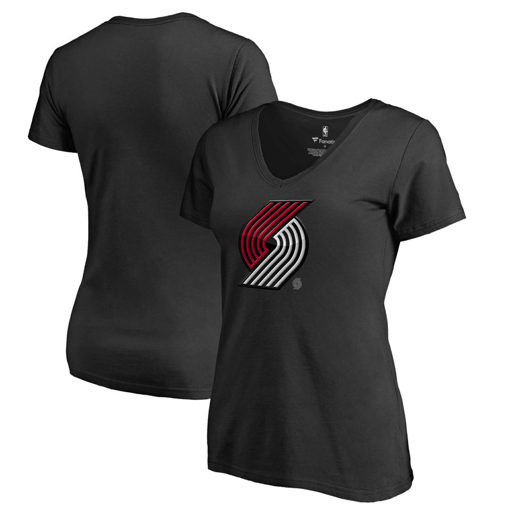 Portland Trail Blazers Women's Midnight Mascot V-Neck T-Shirt