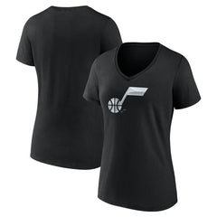 Utah Jazz Women's Midnight Mascot V-Neck T-Shirt