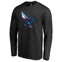 Charlotte Hornets Midnight Mascot Long Sleeve T-Shirt