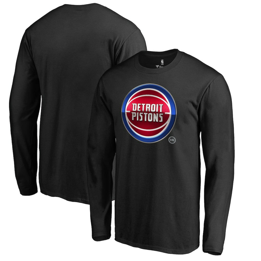 Detroit Pistons Midnight Mascot Long Sleeve T-Shirt sale