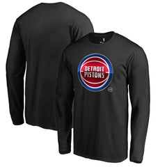 Detroit Pistons Midnight Mascot Long Sleeve T-Shirt sale