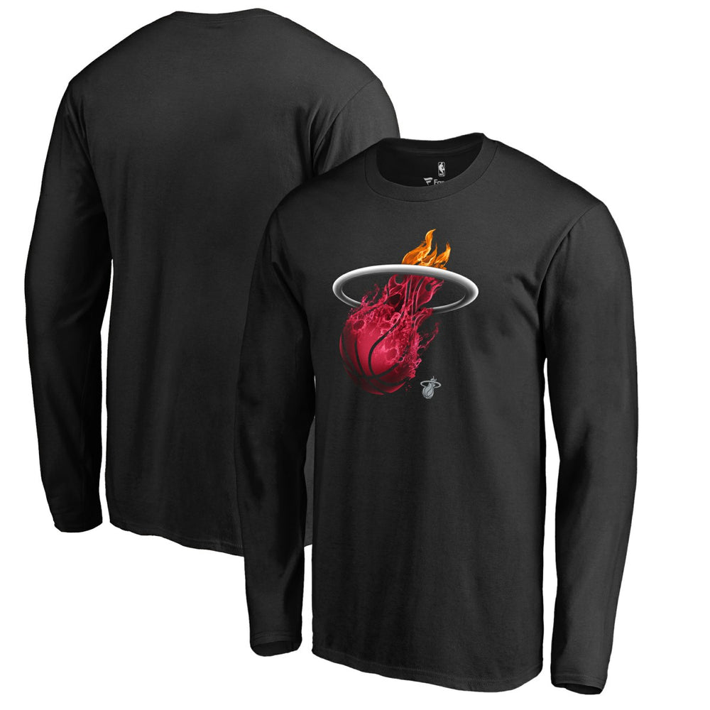 Miami Heat Midnight Mascot Long Sleeve T-Shirt