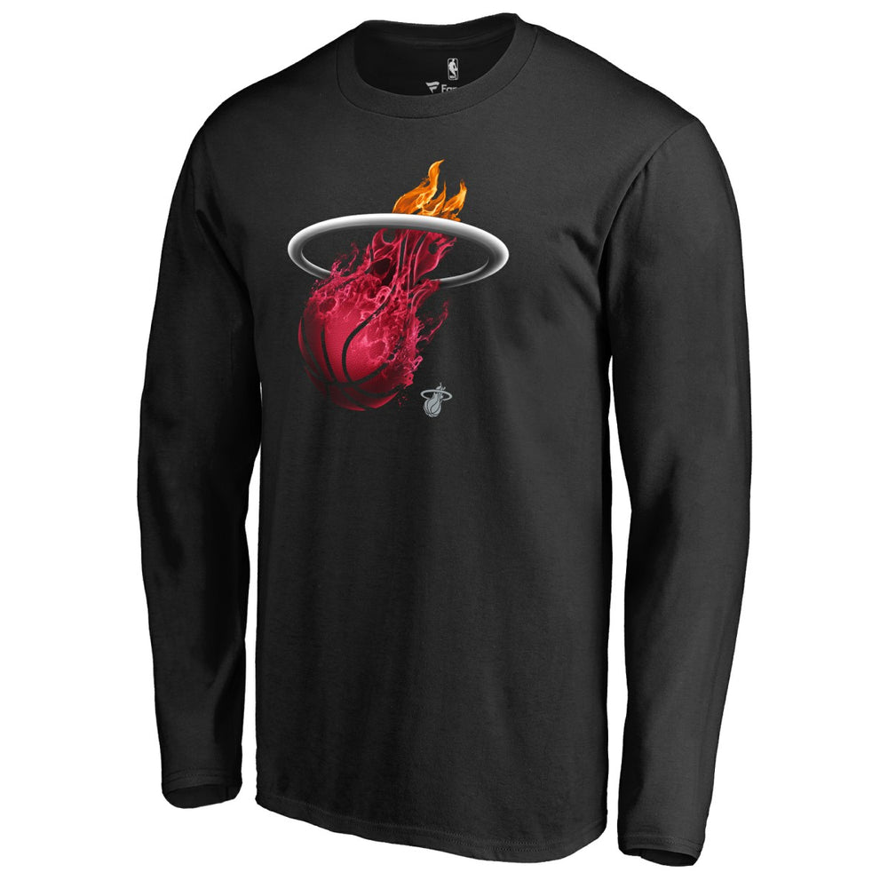 Miami Heat Midnight Mascot Long Sleeve T-Shirt