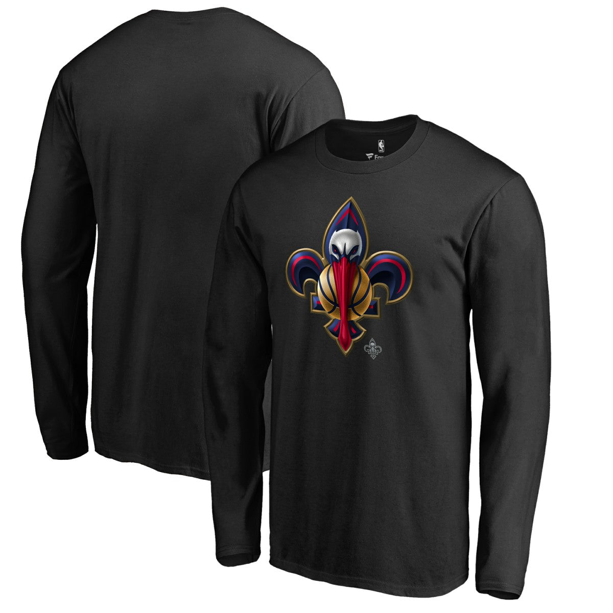 New Orleans Pelicans Midnight Mascot Long Sleeve T-Shirt