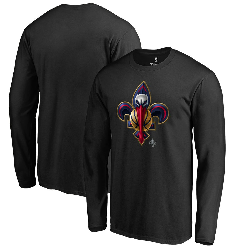 New Orleans Pelicans Midnight Mascot Long Sleeve T-Shirt